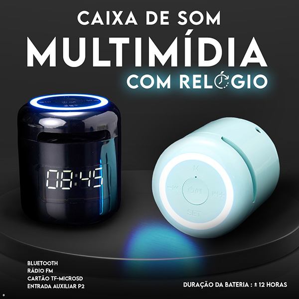 Caixa de Som Multimdia com Relgio
